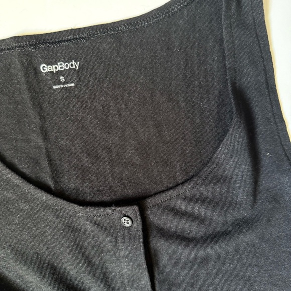 GapBody Linen-Blend Loungewear Tank & Shorts Set Black Small NWT - Picture 2 of 5